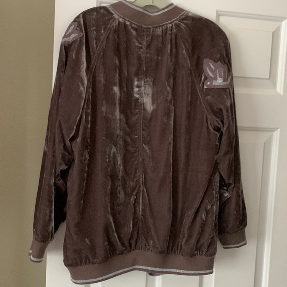 EUC Anthropologie Hei Hei sparrow bomber velvet jacket - Picture 3 of 10